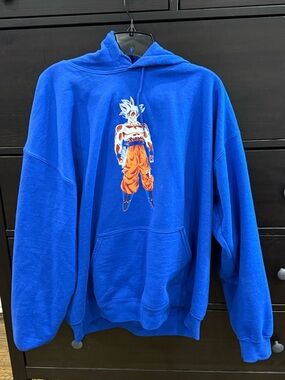 Blue Graphic Hoodie Sweater - Men